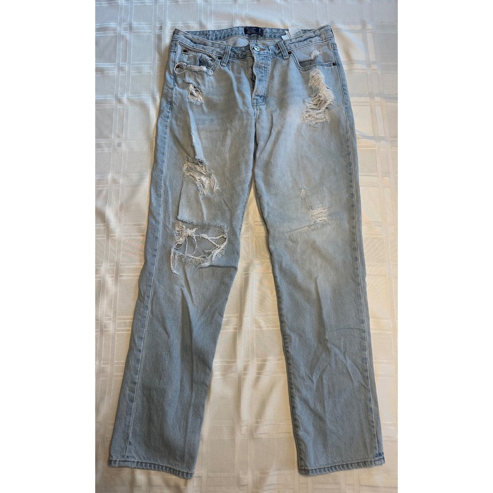 Abercrombie & Fitch Jeans Women 28 6L Light Ames Low Rise Slim Boyfriend Ripped